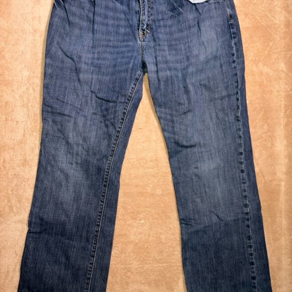 Gap Premium Straight Fit Men 38/32 Denim Blue Dark Wash 5-Pocket Cotton Jean (B) - Picture 1 of 7